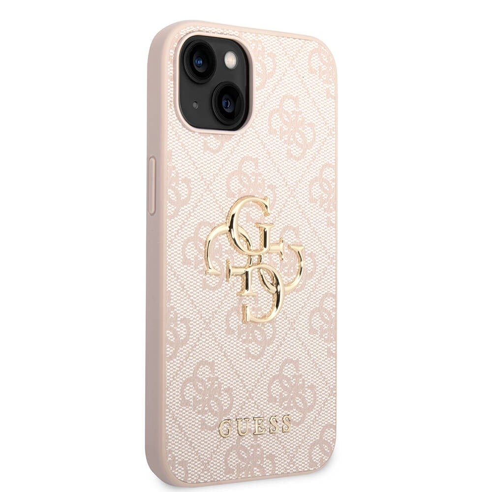 Apple iPhone 14 Kılıf Guess PU Deri Büyük Metal Logo Dizaynlı Kapak