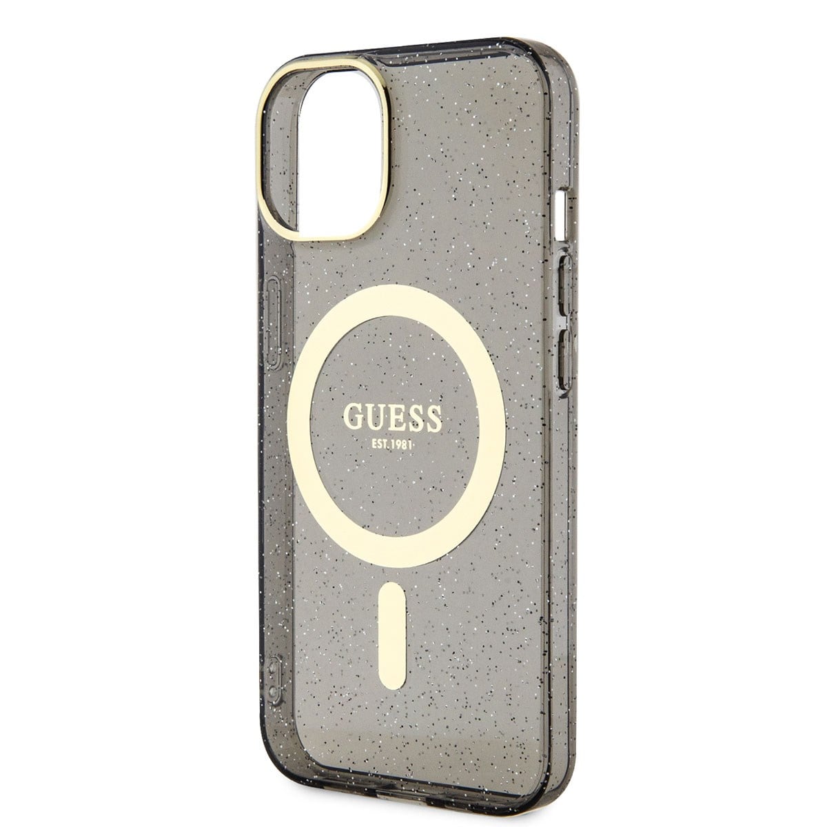 Apple iPhone 14 Plus Kılıf GUESS M-safe Şarj Özellikli Glitter Kapak