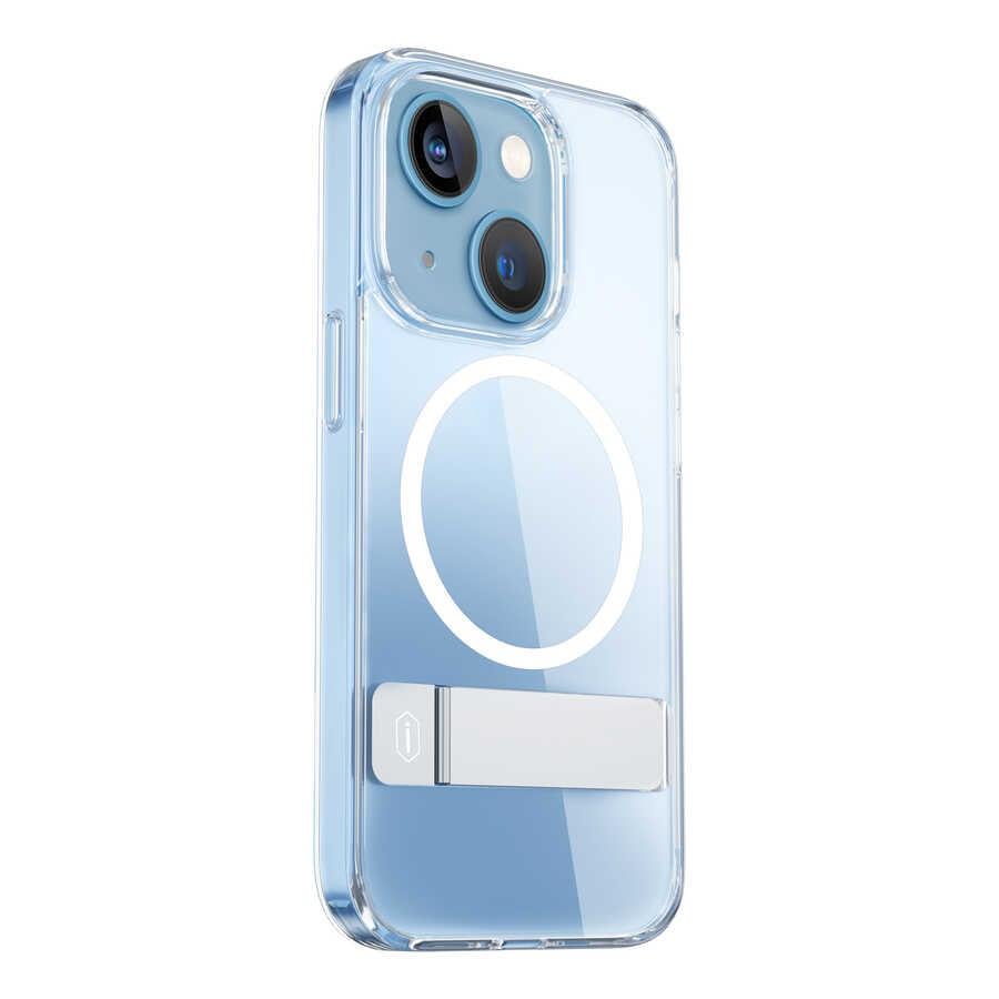 Apple iPhone 14 Plus Kılıf Standlı M-safe Wireless Şarj Özellikli Wiwu Aurora Serisi Kapak