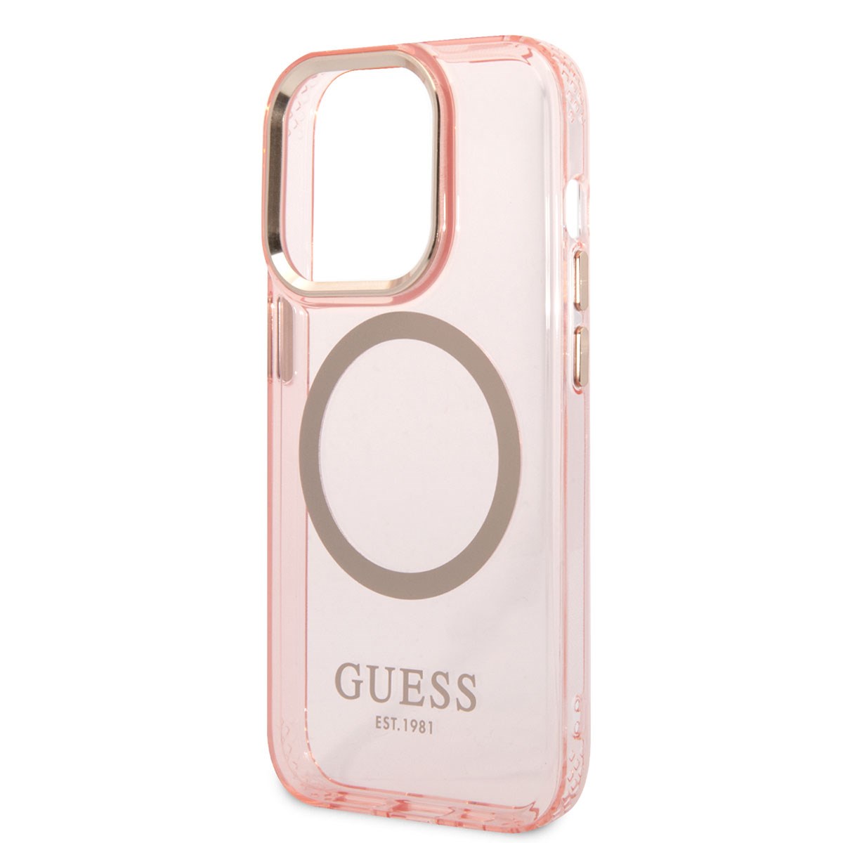 Apple iPhone 14 Pro Kılıf GUESS M-safe Şarj Özellikli Airbagli Dizayn Kapak