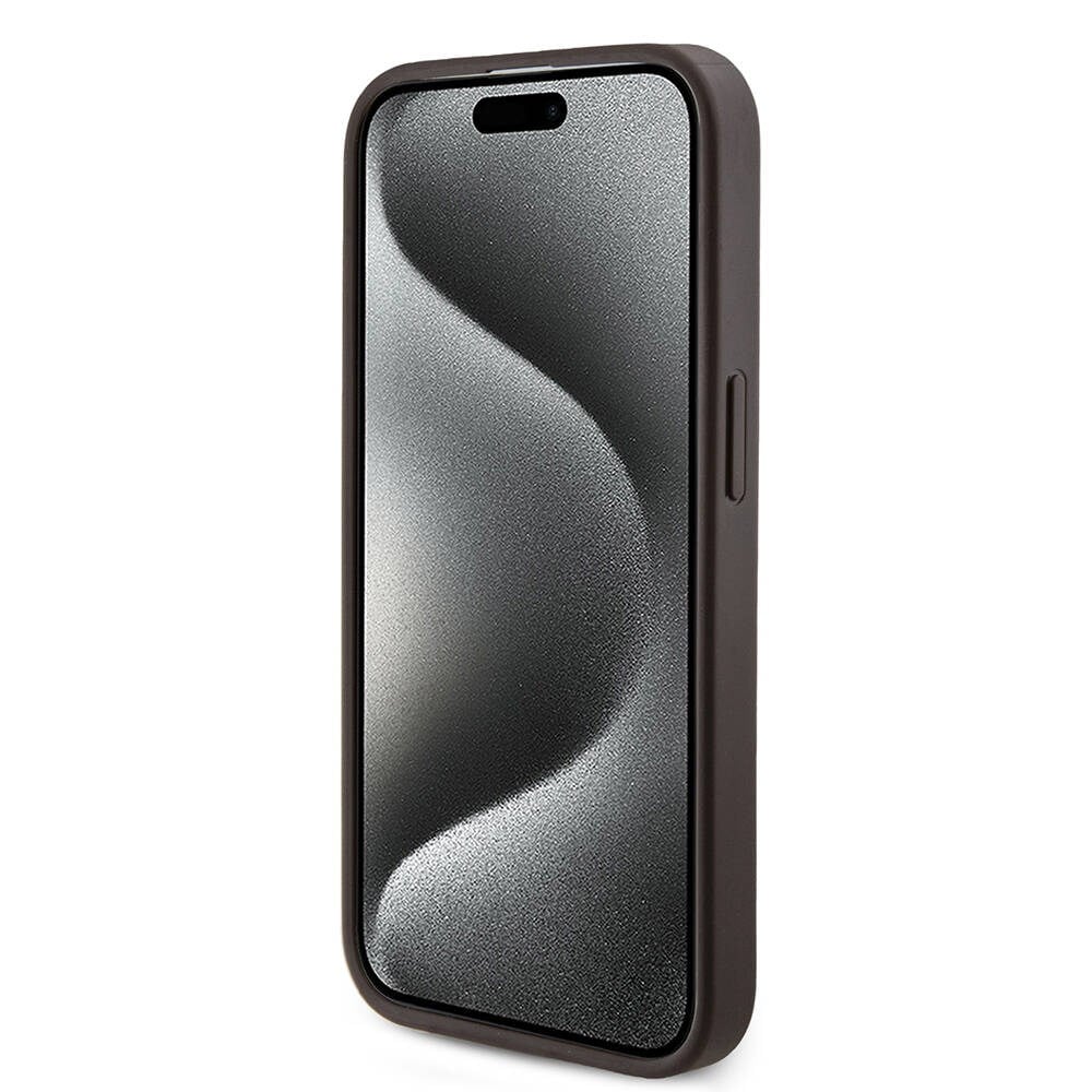 Apple iPhone 14 Pro Kılıf Guess Orjinal Lisanslı M-safe Şarj Özellikli PU Halkalı 4G Desenli Yazı Logolu Kapak