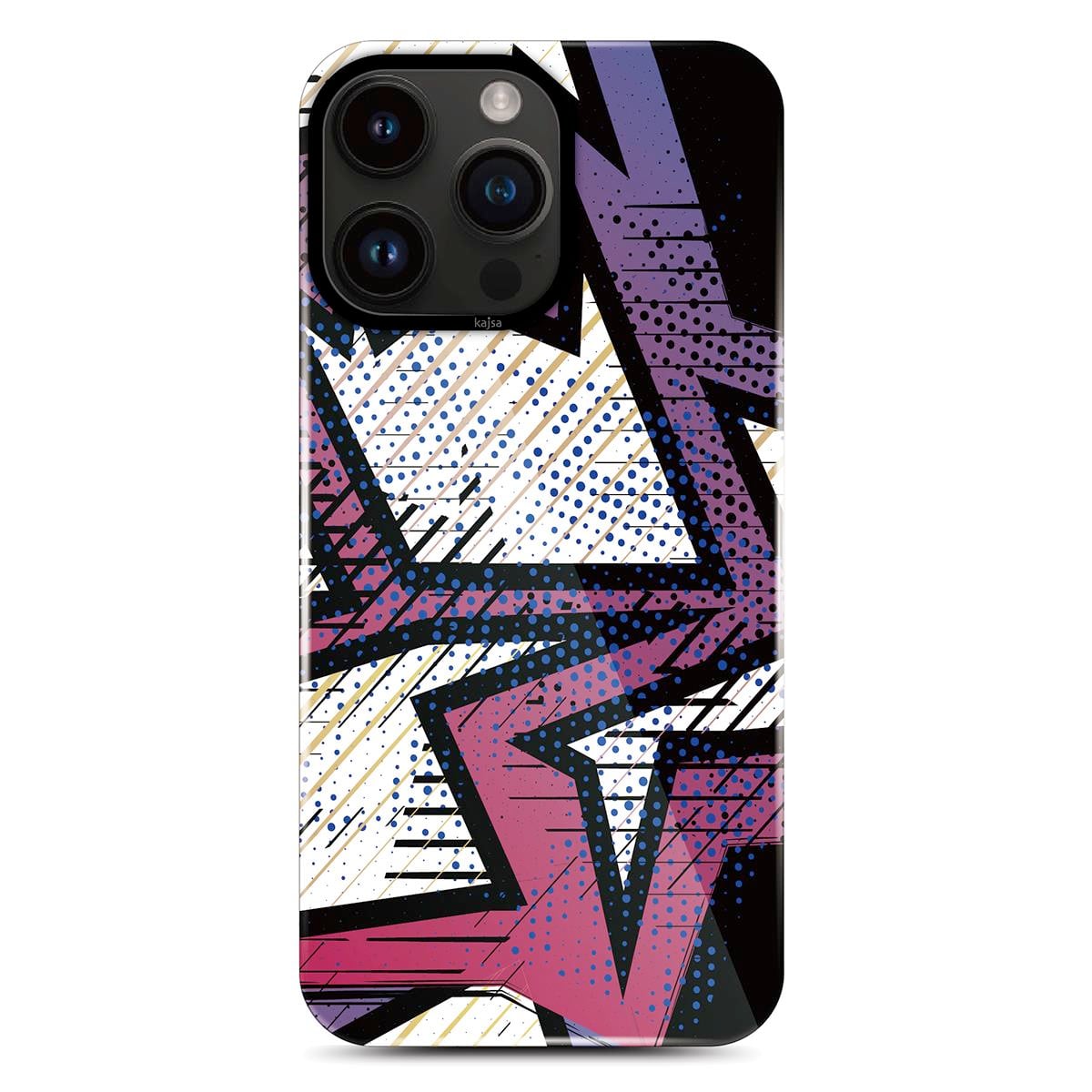 Apple iPhone 14 Pro Kılıf HD Desenli Kajsa Shield Plus Grafiti Serisi Kapak