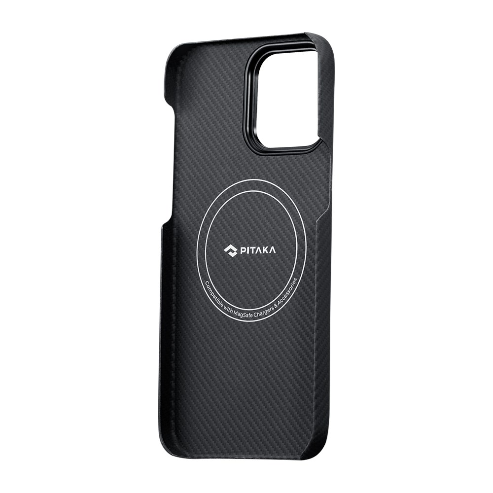 Apple iPhone 14 Pro Kılıf M-safe Şarj Özellikli 600D Aramid Fiber Pitaka Tactile Woven Orchestra Serisi Rhapsody Kapak