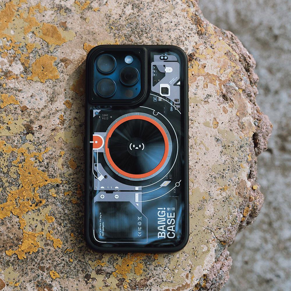 Apple iPhone 14 Pro Kılıf Özelleştirilebilir 3 Fonksiyonlu Bluetooth Bağlantılı Bitmo Lab Bangcase Akıllı M-safe Kapak