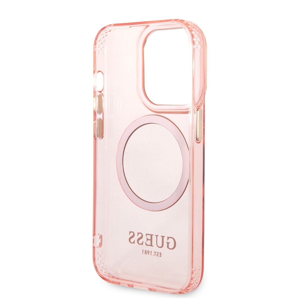 Apple iPhone 14 Pro Max Kılıf GUESS M-safe Şarj Özellikli Airbagli Dizayn Kapak