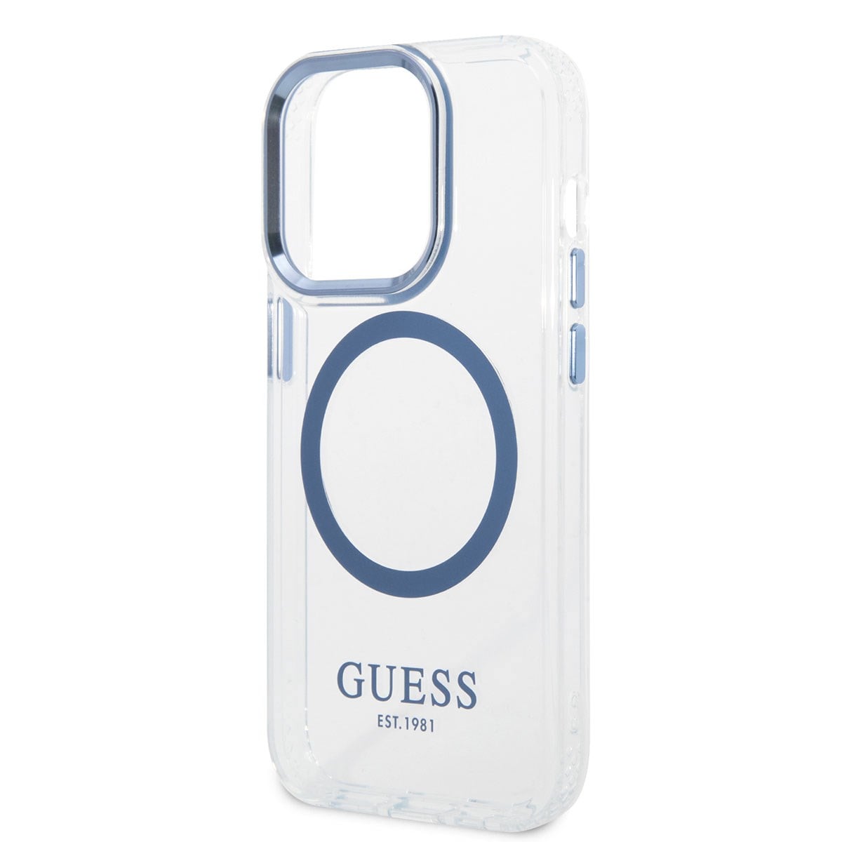 Apple iPhone 14 Pro Max Kılıf GUESS M-safe Şarj Özellikli Metal Kamera Çerçeveli Kapak