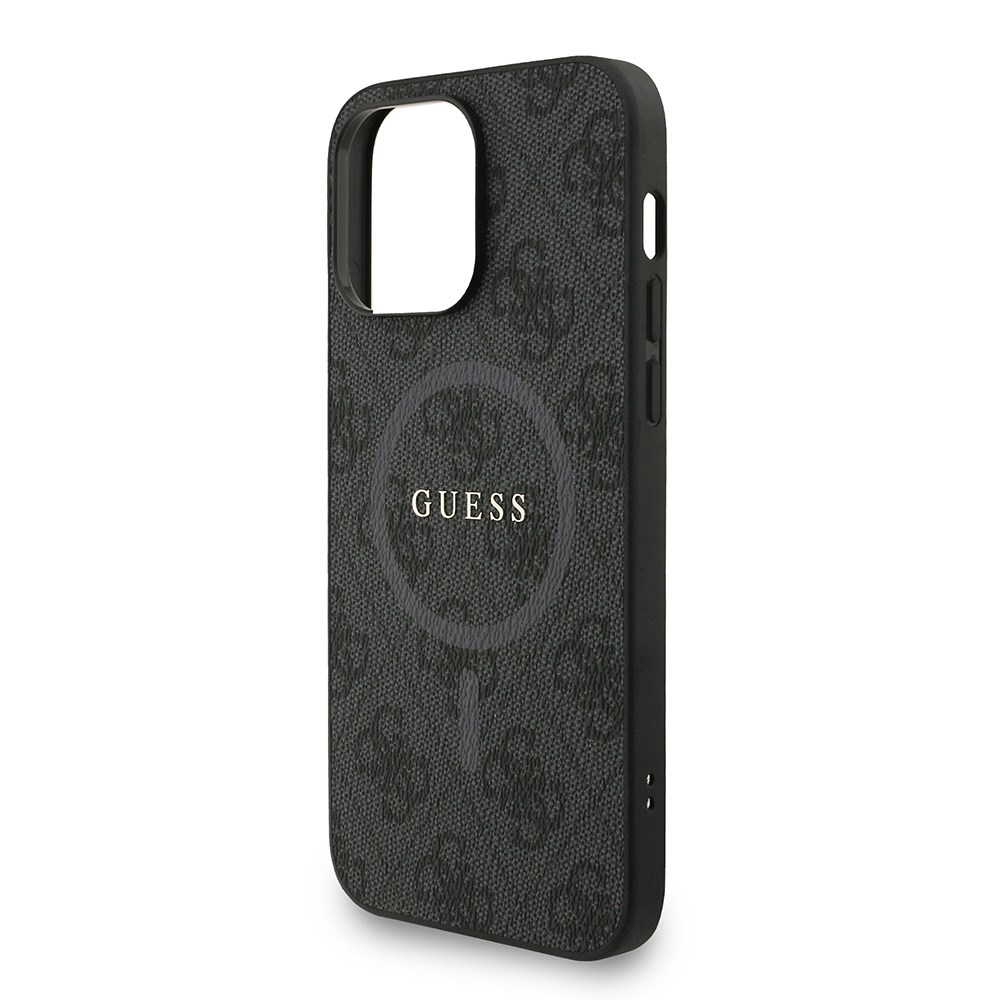 Apple iPhone 14 Pro Max Kılıf Guess Orjinal Lisanslı M-safe Şarj Özellikli PU Deri Bilek Askı İpli Yazı Logolu Kapak