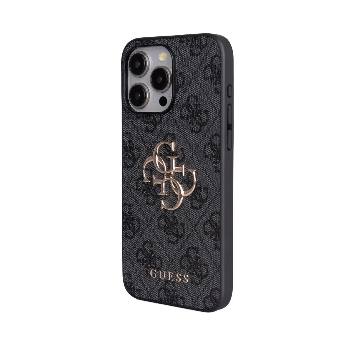 Apple iPhone 14 Pro Max Kılıf Guess Orjinal Lisanslı PU Deri 4G Büyük Metal Logolu Çapraz Vücut Askılı Kapak