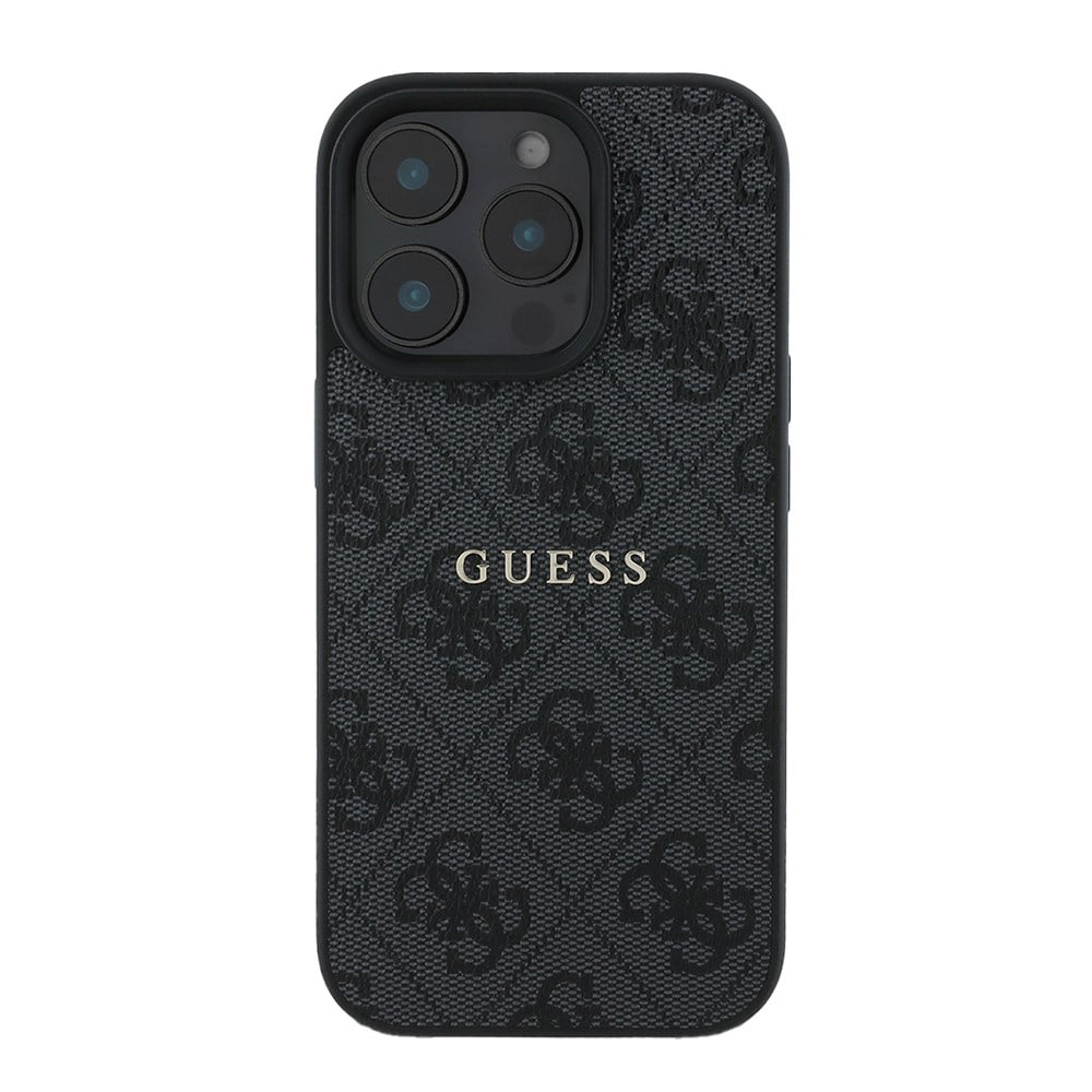 Apple iPhone 14 Pro Max Kılıf Guess Orjinal Lisanslı M-safe Şarj Özellikli 4G Desen Yazı Logolu Kapak