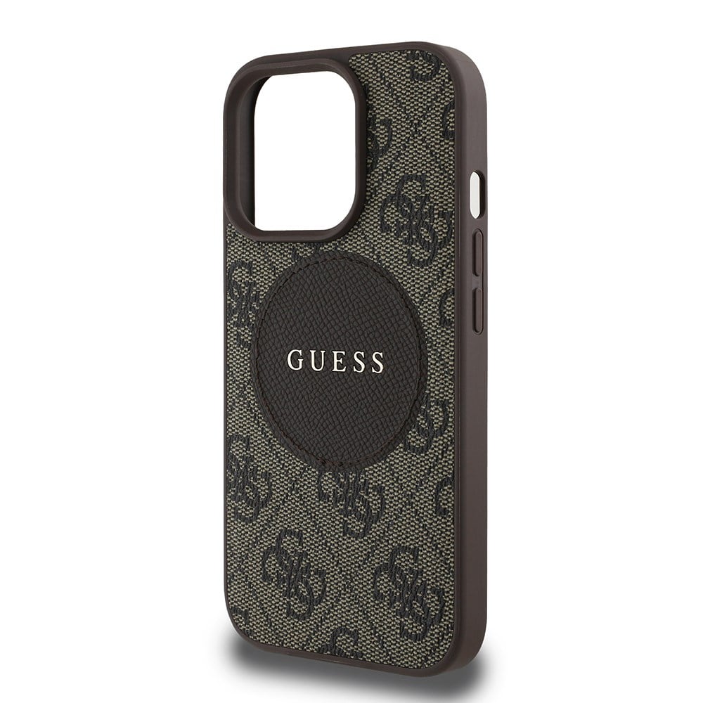 Apple iPhone 14 Pro Max Kılıf Guess Orjinal Lisanslı M-safe Şarj Özellikli Yazı Logolu Circle Classic Kapak