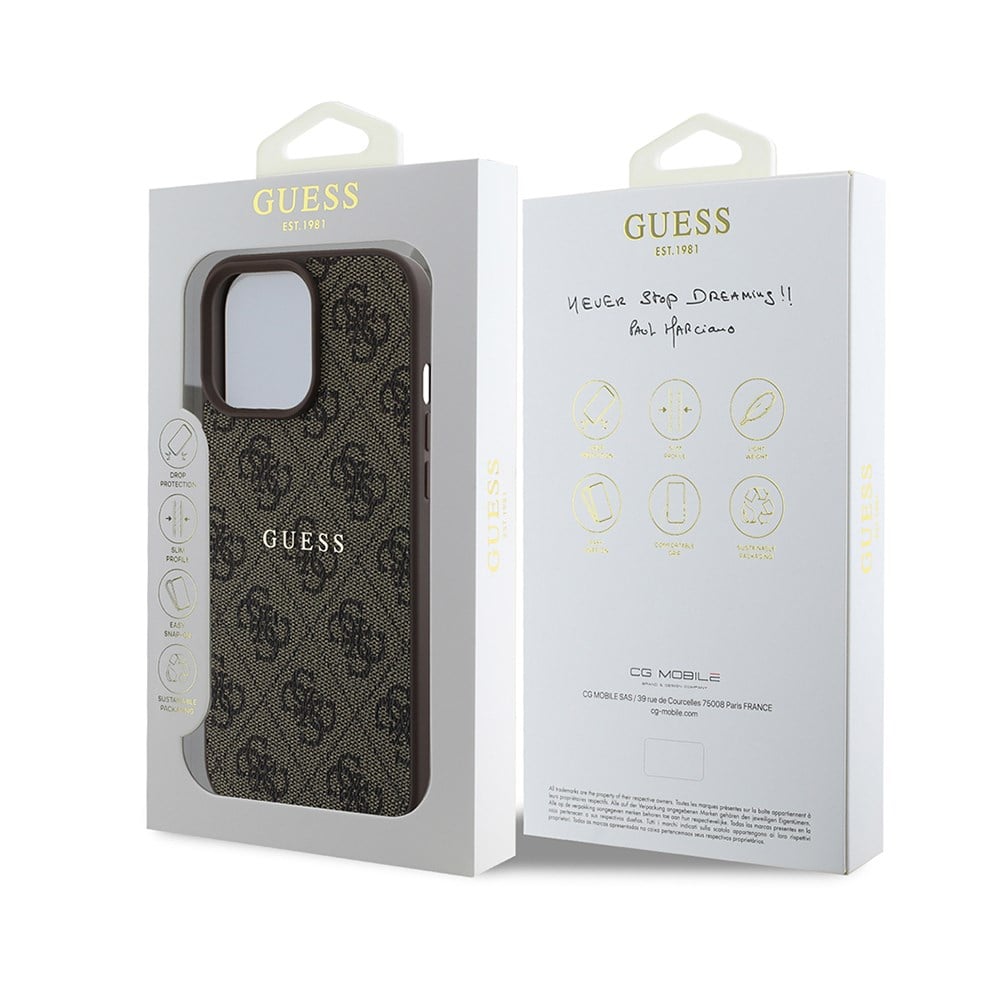 Apple iPhone 14 Pro Max Kılıf Guess Orjinal Lisanslı 4G Büyük Metal Logolu Glitter Kapak