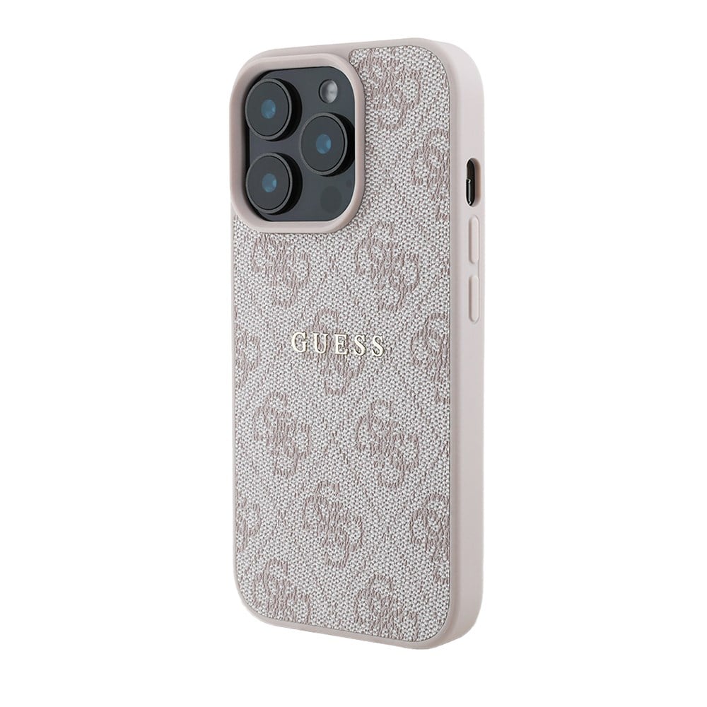 Apple iPhone 14 Pro Max Kılıf Guess Orjinal Lisanslı M-safe Şarj Özellikli 4G Desen Yazı Logolu Kapak