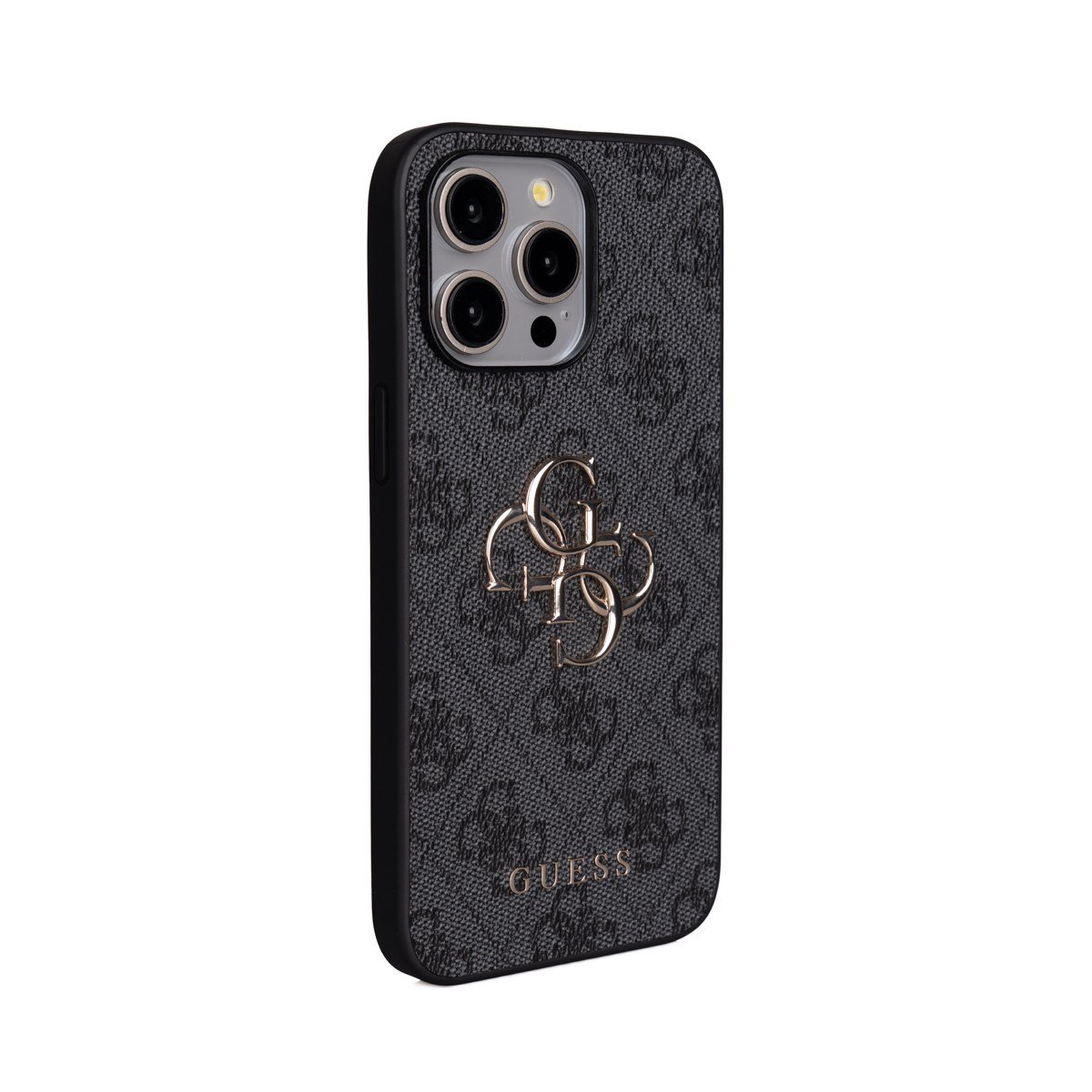 Apple iPhone 14 Pro Max Kılıf Guess Orjinal Lisanslı PU Deri 4G Büyük Metal Logolu Çapraz Vücut Askılı Kapak