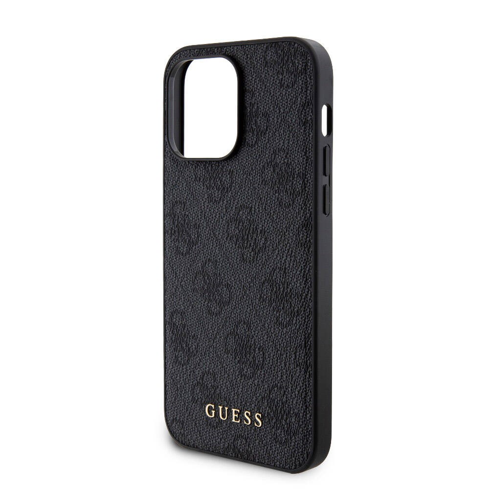 Apple iPhone 14 Pro Max Kılıf Guess Orjinal Lisanslı M-safe Şarj Özellikli Yazı Logolu 4G Desenli Kapak + Powerbank 5000mAh 2in1 Set