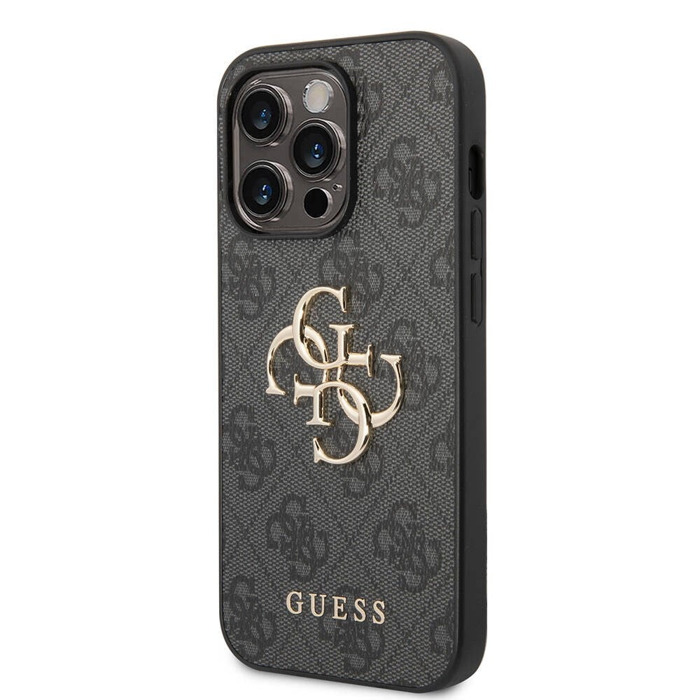 Apple iPhone 14 Pro Max Kılıf GUESS PU Deri Büyük Metal Logo Dizaynlı Kapak