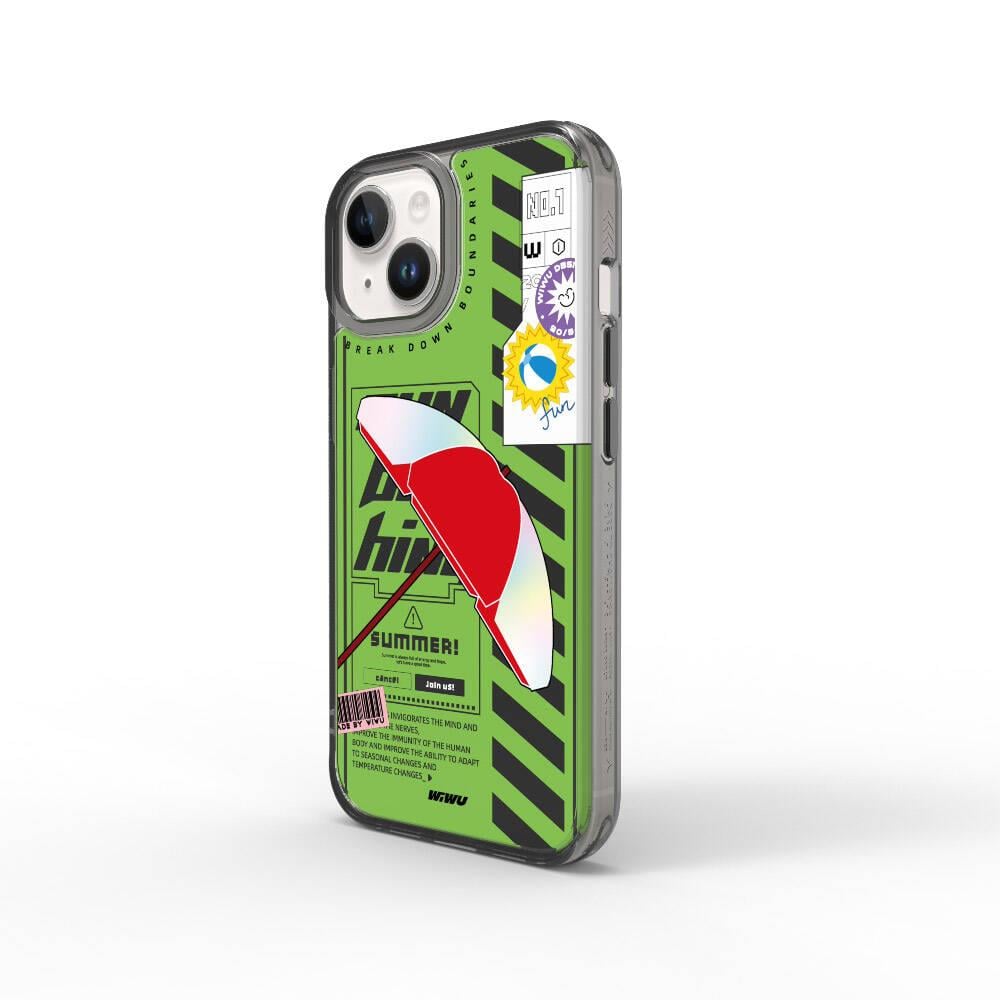 Apple iPhone 15 Kılıf Çift Katman Desenli Wiwu Summer Serisi Kapak