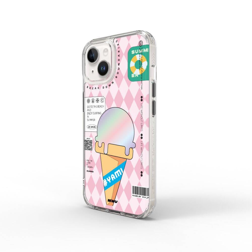 Apple iPhone 15 Kılıf Çift Katman Desenli Wiwu Summer Serisi Kapak
