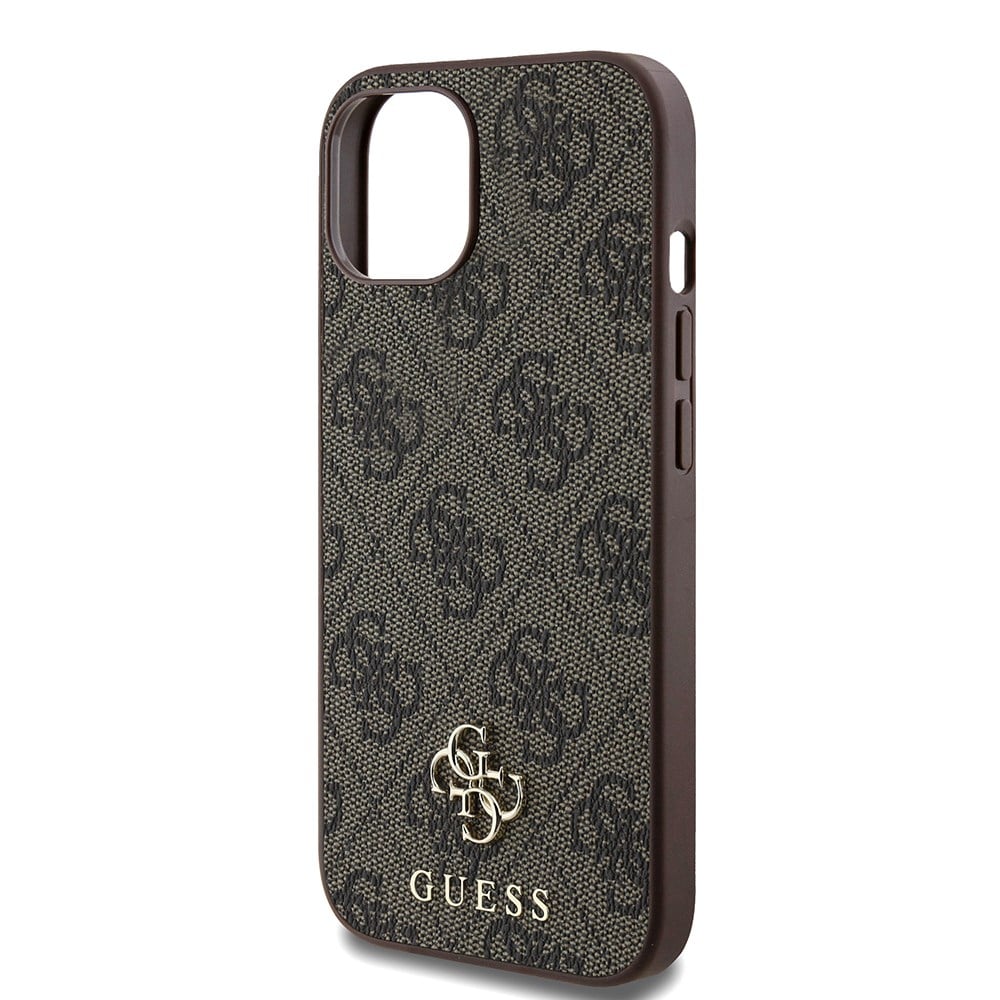 Apple iPhone 15 Kılıf Guess Orjinal Lisanslı M-safe Şarj Özellikli Small 4G Classic Kapak