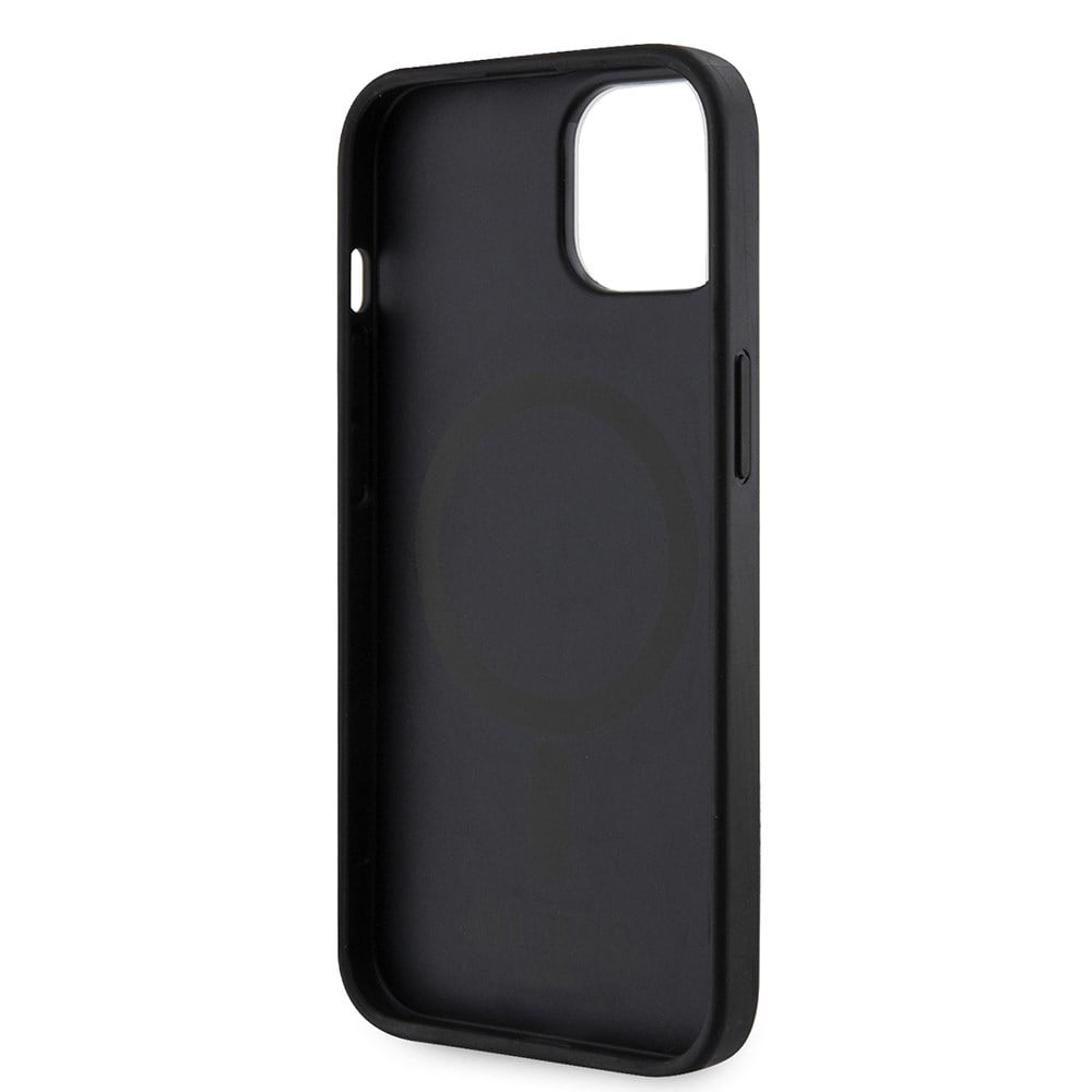 Apple iPhone 15 Kılıf Guess Orjinal Lisanslı M-safe Şarj Özellikli 4G Şerit Tasarımlı Printed Kapak