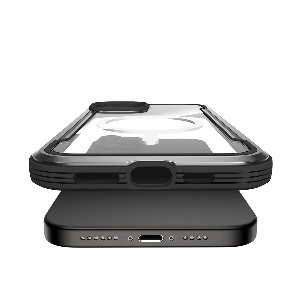 Apple iPhone 15 Kılıf M-safe Şarj Özellikli Airbagli Raptic Shield Serisi Şeffaf Arka Yüzey Kapak