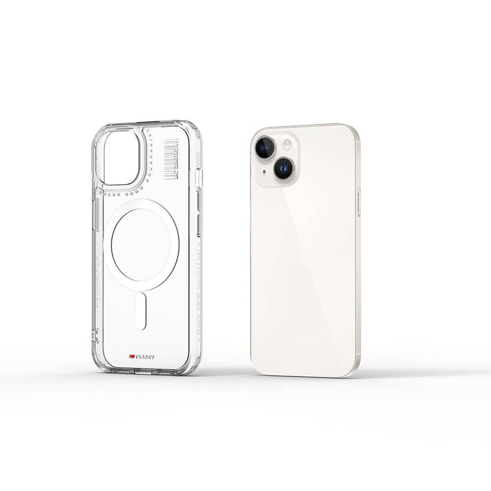 Apple iPhone 15 Kılıf M-safe Şarj Özellikli Şeffaf Transparan Wiwu Turkey D Serisi Kapak