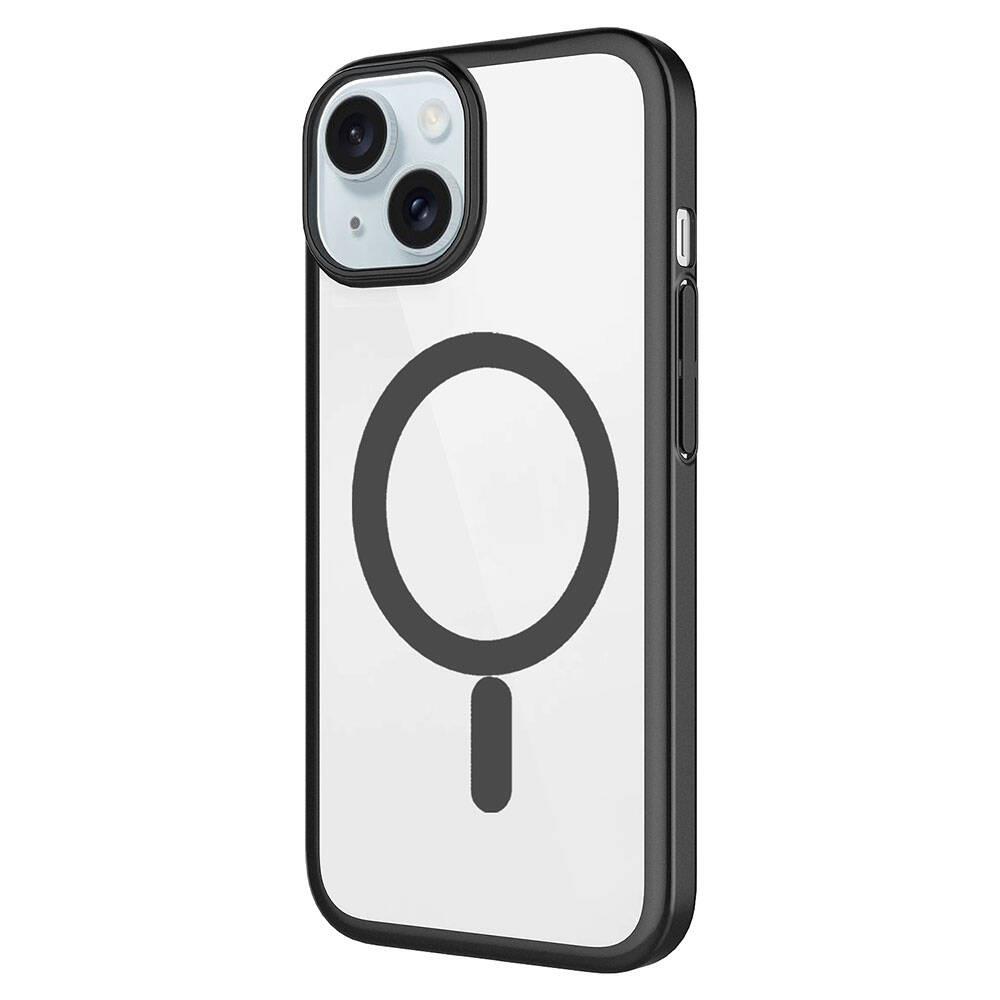 Apple iPhone 15 Kılıf Wireless Şarj Özellikli Sert PC Zore Mat Riksos M-safe Kapak