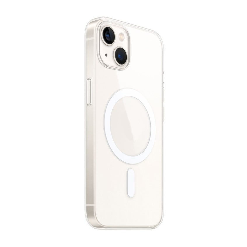 Apple iPhone 15 Plus Kamera Korumalı M-Safe Şarj Özellikli Şeffaf Zore London Sert PC Kapak