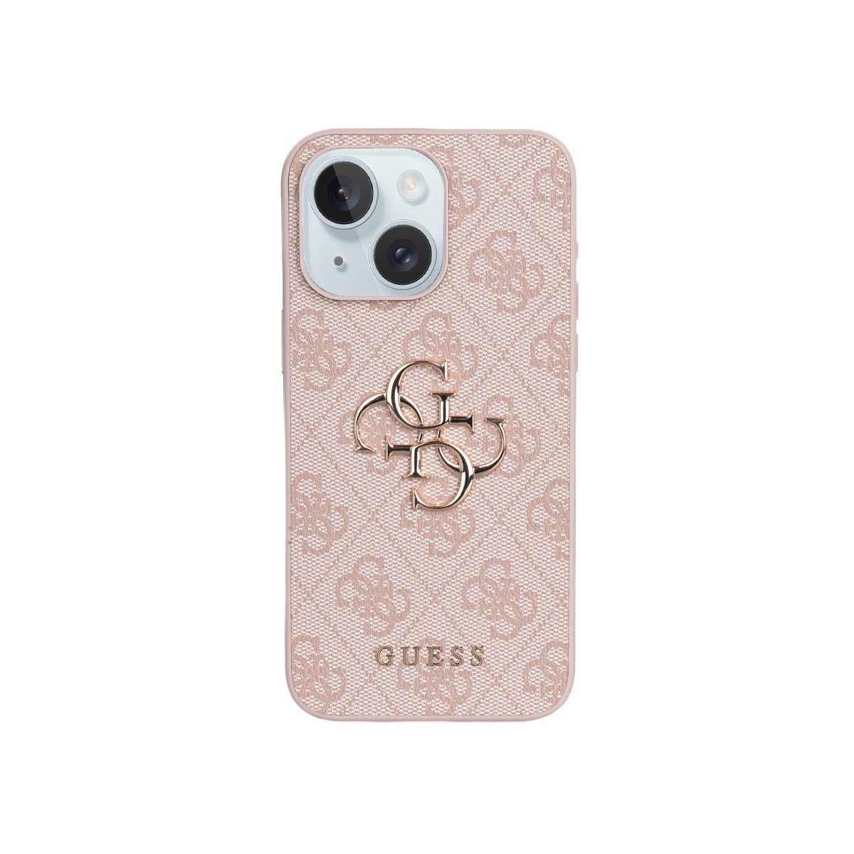 Apple iPhone 15 Plus Kılıf Guess Orjinal Lisanslı PU Deri 4G Büyük Metal Logolu Çapraz Vücut Askılı Kapak