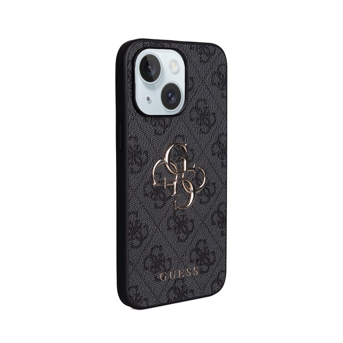 Apple iPhone 15 Plus Kılıf Guess Orjinal Lisanslı PU Deri 4G Büyük Metal Logolu Çapraz Vücut Askılı Kapak