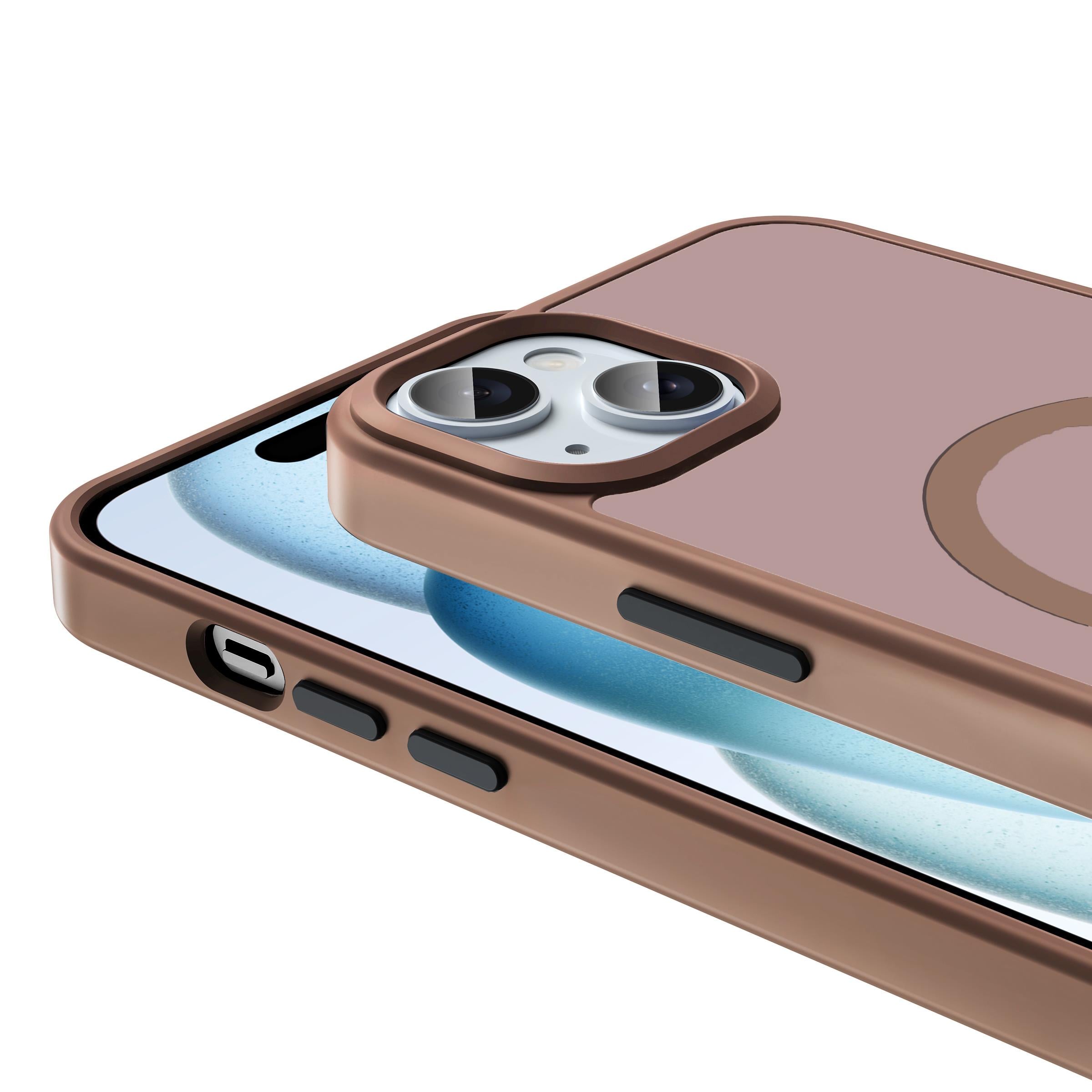 Apple iPhone 15 Plus Kılıf M-safe Şarj Özellikli Casebang Body Frame Kapak