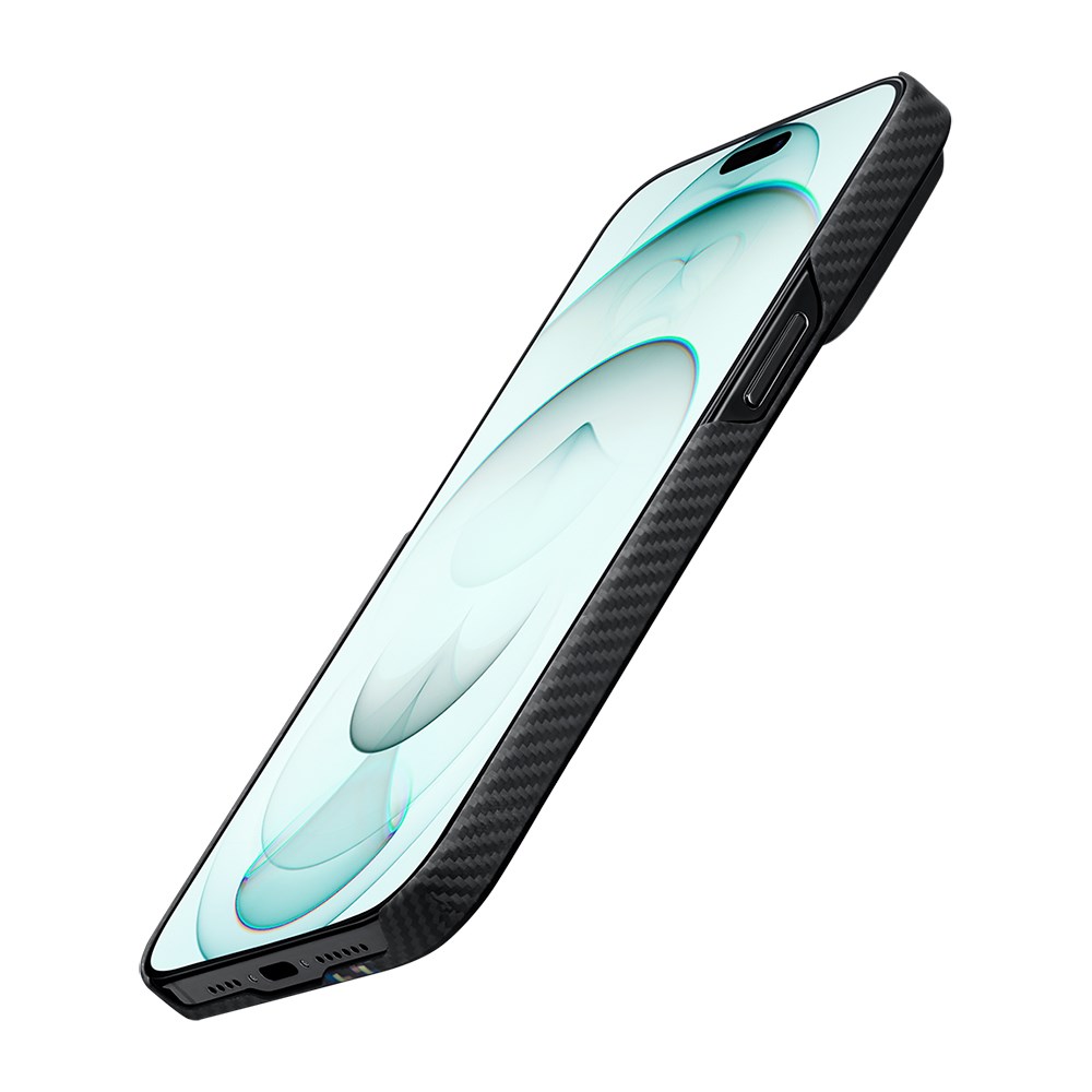 Apple iPhone 15 Plus Kılıf M-safe Şarj Özellikli 600D Aramid Fiber Pitaka Tactile Woven Orchestra Serisi Rhapsody Kapak