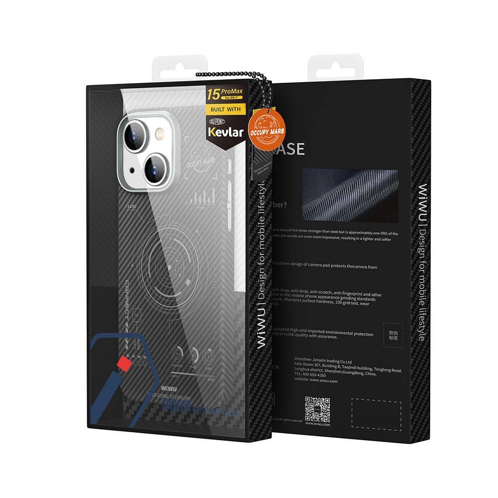 Apple iPhone 15 Plus Kılıf Wiwu HHX-016 Karbon Fiber 600D Mars Kapak
