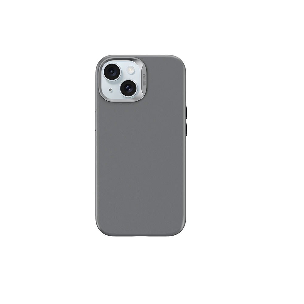 Apple iPhone 15 Plus Kılıf Wiwu SP-019 M-safe Şarj Özellikli Vegan Leather Deri Kapak