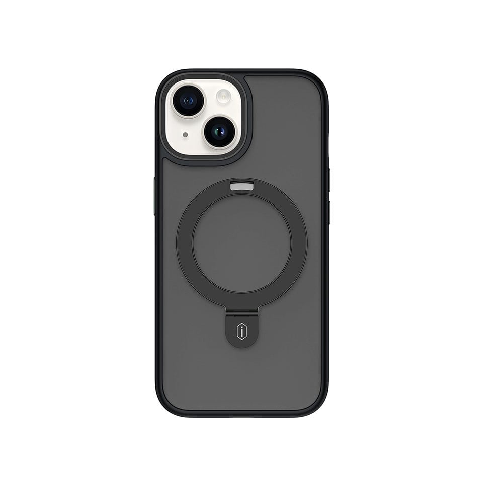 Apple iPhone 15 Plus Kılıf Wiwu ZMM-010 M-safe Şarj Özellikli Mat Arka Yüzey Standlı Kapak