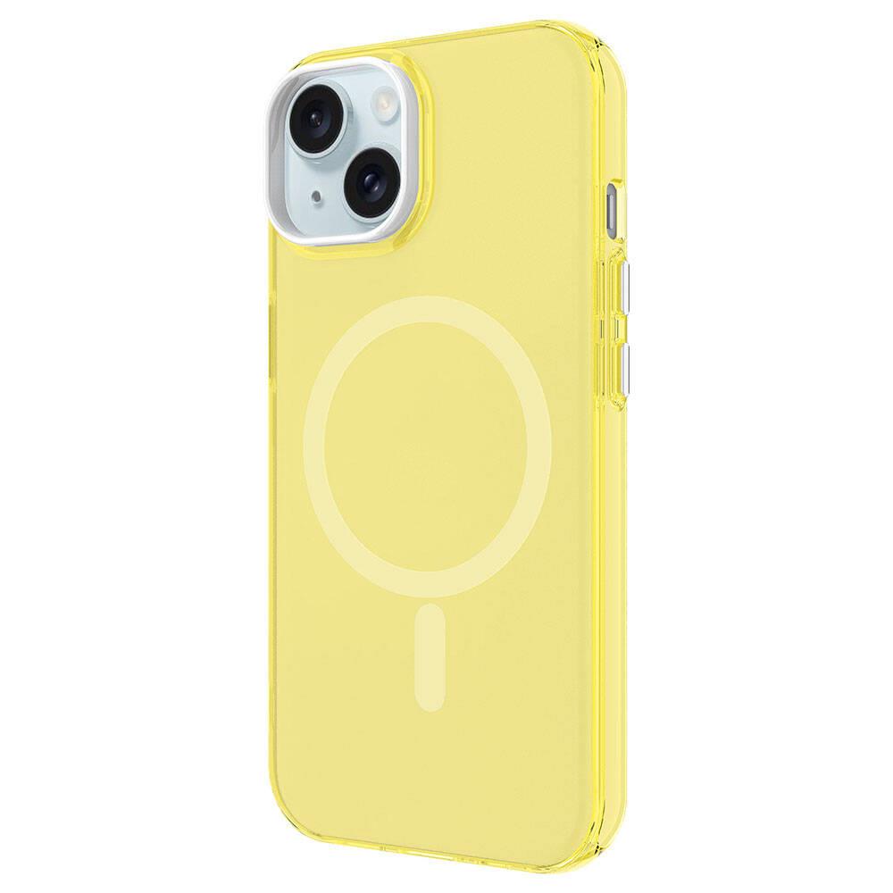 Apple iPhone 15 Plus Kılıf Zore M-safe Şarj Özellikli Buzlu Transparan C-Pro Sert Kapak