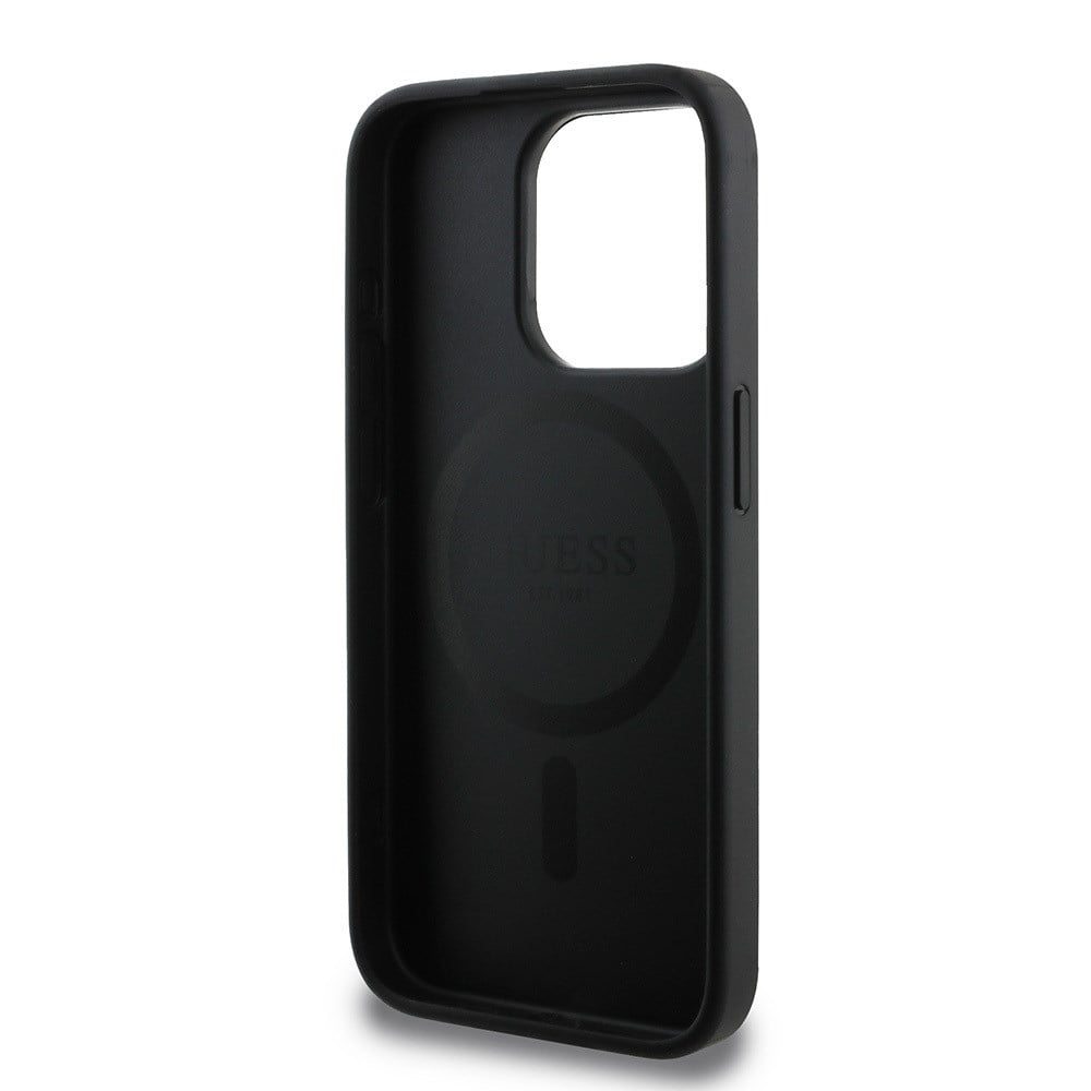 Apple iPhone 15 Pro Kılıf Guess Orjinal Lisanslı M-safe Şarj Özellikli Small 4G Classic Kapak