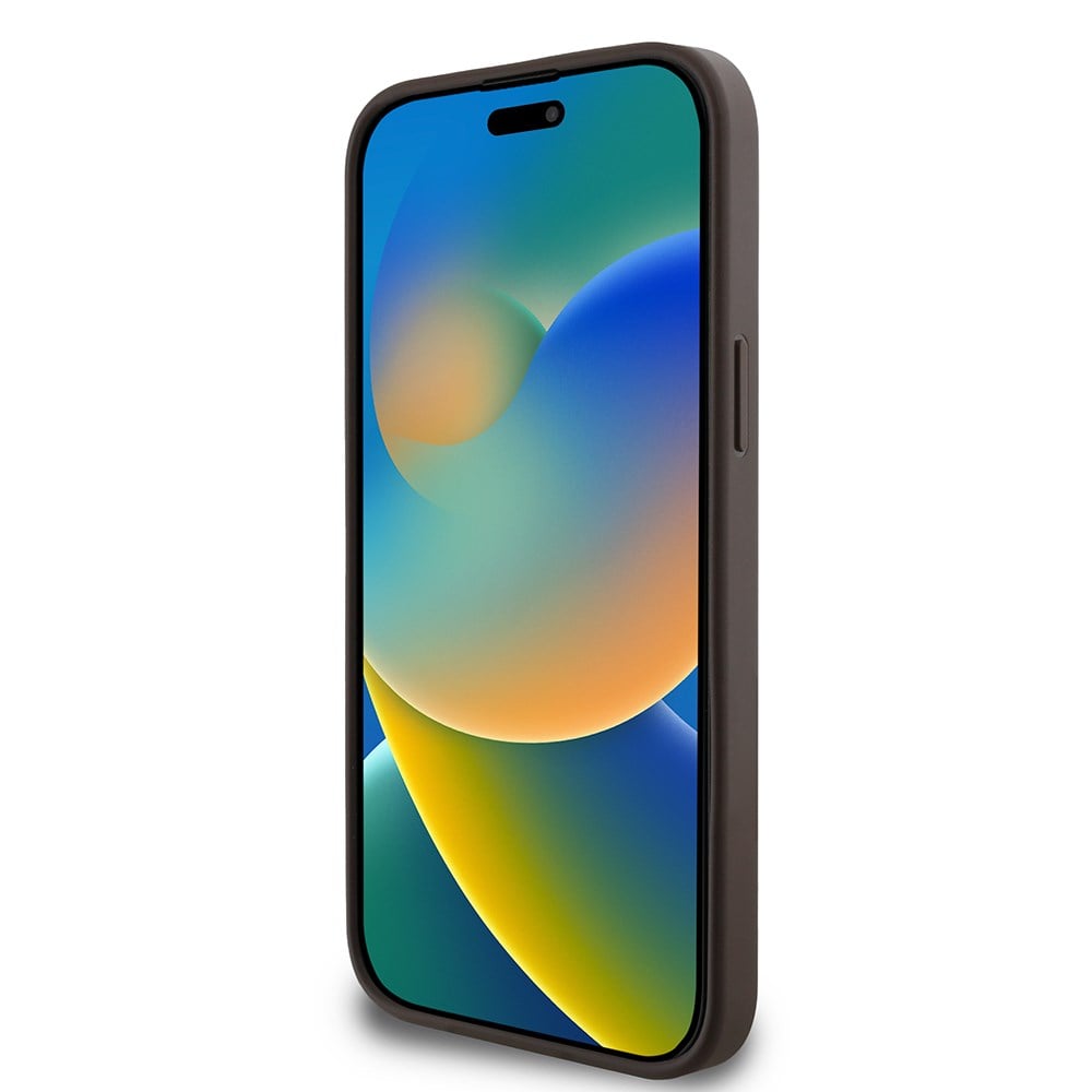 Apple iPhone 15 Pro Kılıf Guess Orjinal Lisanslı M-safe Şarj Özellikli 4G Desen Yazı Logolu Kapak