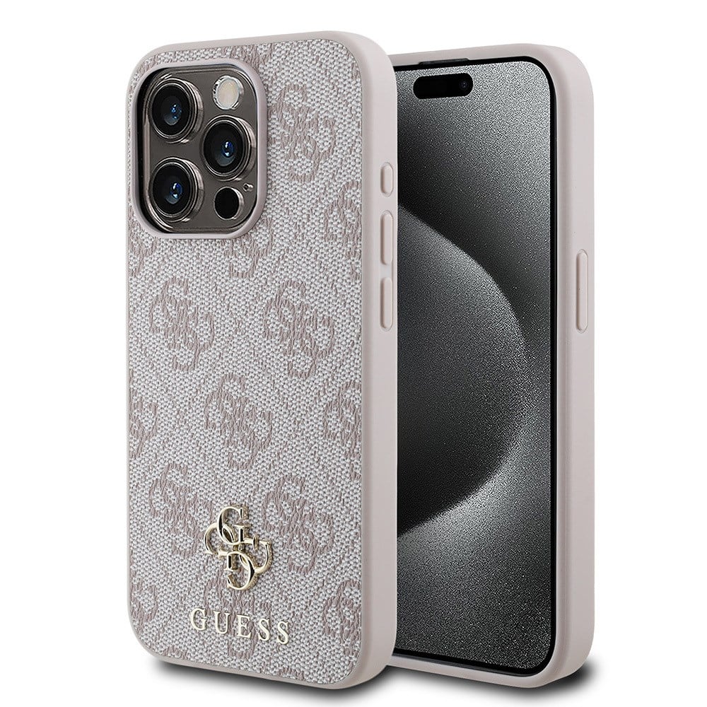 Apple iPhone 15 Pro Kılıf Guess Orjinal Lisanslı M-safe Şarj Özellikli Small 4G Classic Kapak