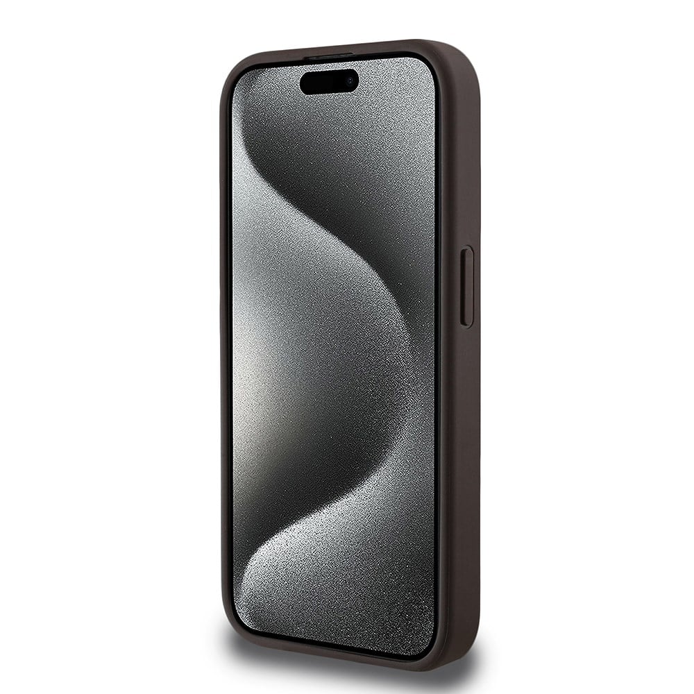 Apple iPhone 15 Pro Kılıf Guess Orjinal Lisanslı M-safe Şarj Özellikli Gül Baskılı 4G Desenli Yazı Logolu Kapak