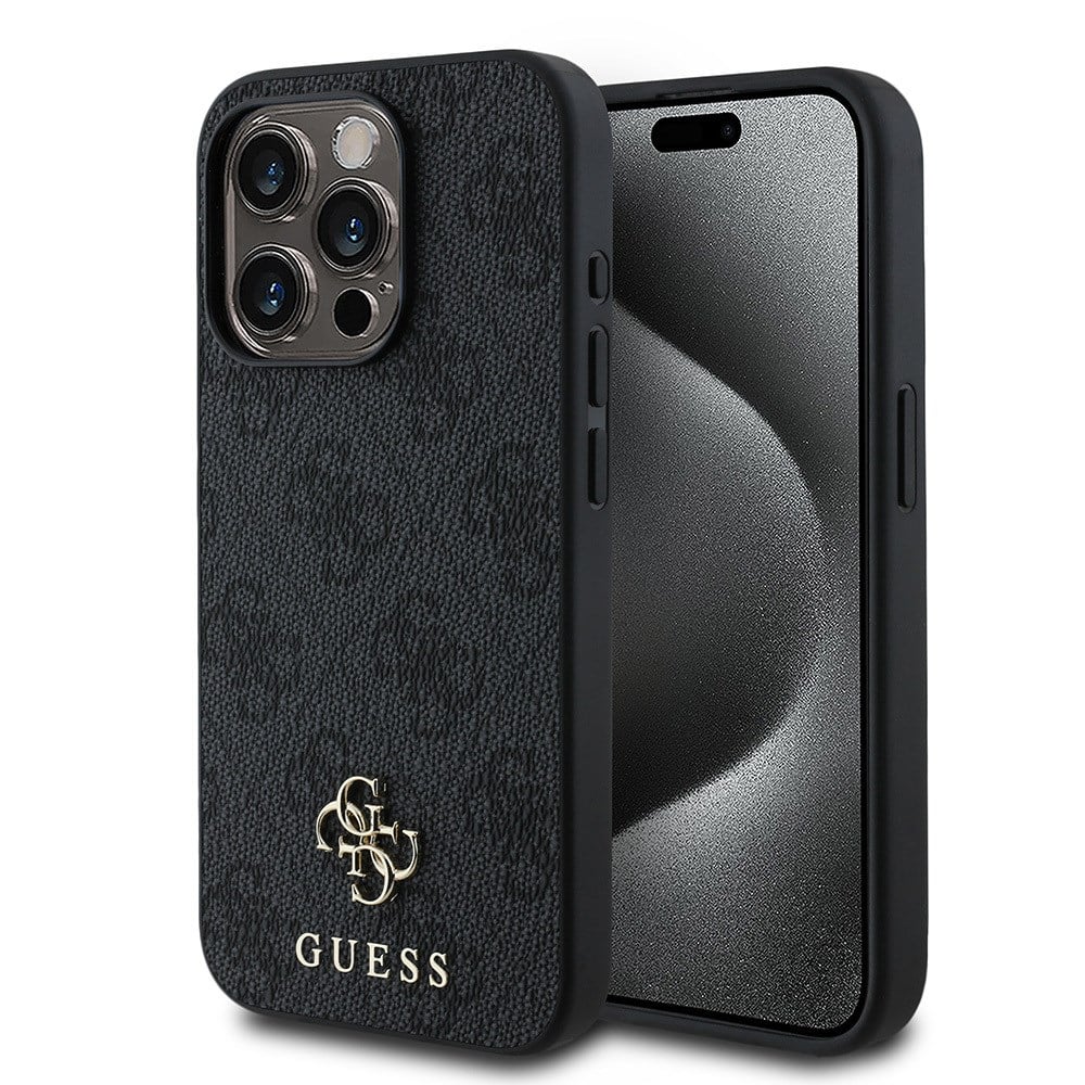 Apple iPhone 15 Pro Kılıf Guess Orjinal Lisanslı M-safe Şarj Özellikli Small 4G Classic Kapak
