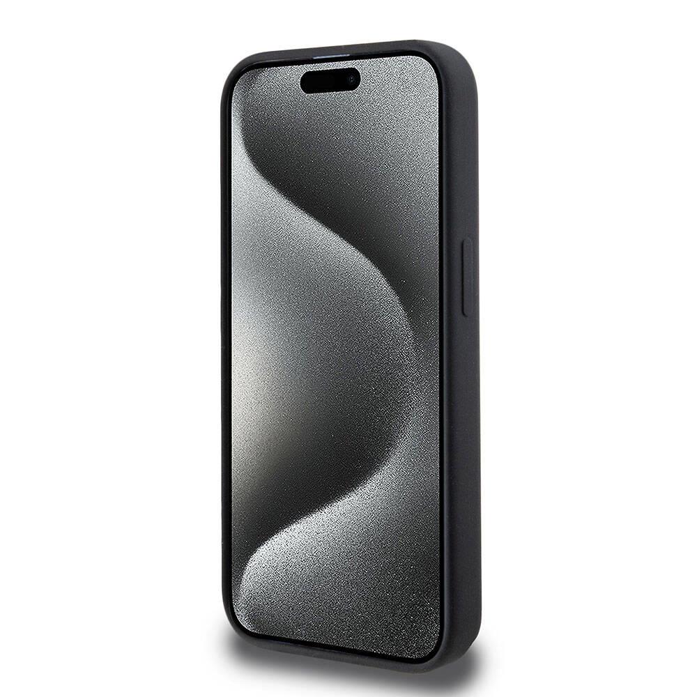 Apple iPhone 15 Pro Kılıf Hello Kitty Orjinal Lisanslı M-safe Şarj Özellikli Kitty Head Deri Kapak