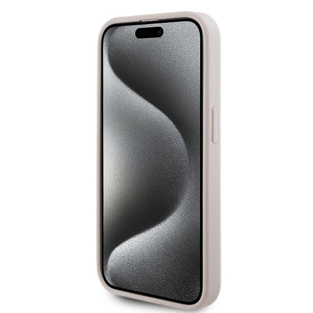 Apple iPhone 15 Pro Kılıf Hello Kitty Orjinal Lisanslı M-safe Şarj Özellikli Baskı Logolu Uyuyan Kitty Deri Kapak