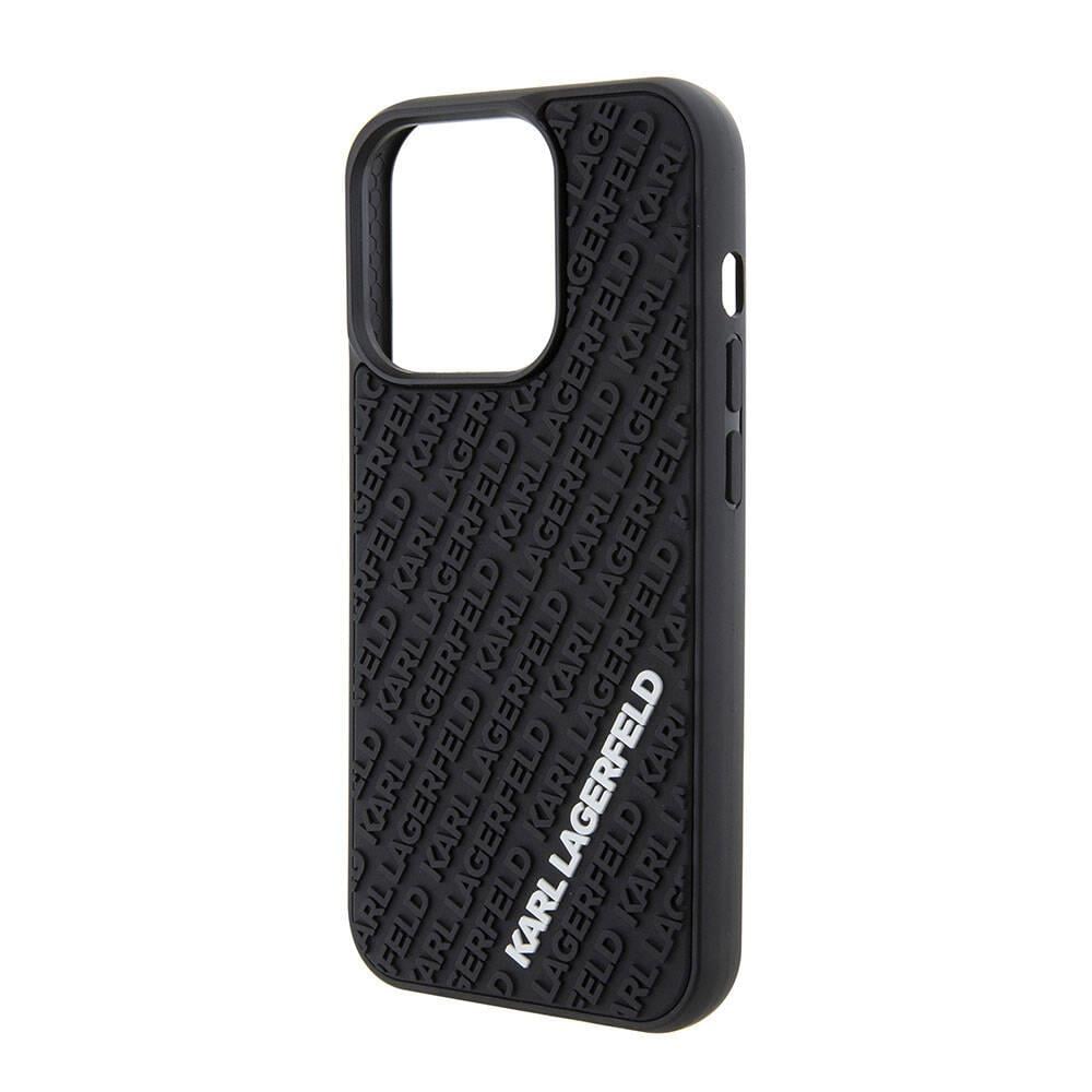 Apple iPhone 15 Pro Kılıf Karl Lagerfeld Silikon 3D Multi Logo Orjinal Lisanslı Kapak