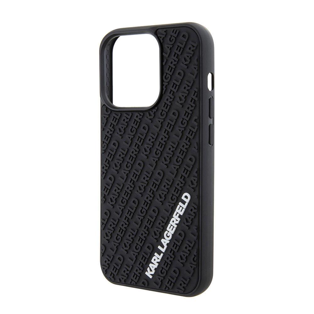 Apple iPhone 15 Pro Kılıf Karl Lagerfeld Silikon 3D Multi Logo Orjinal Lisanslı Kapak