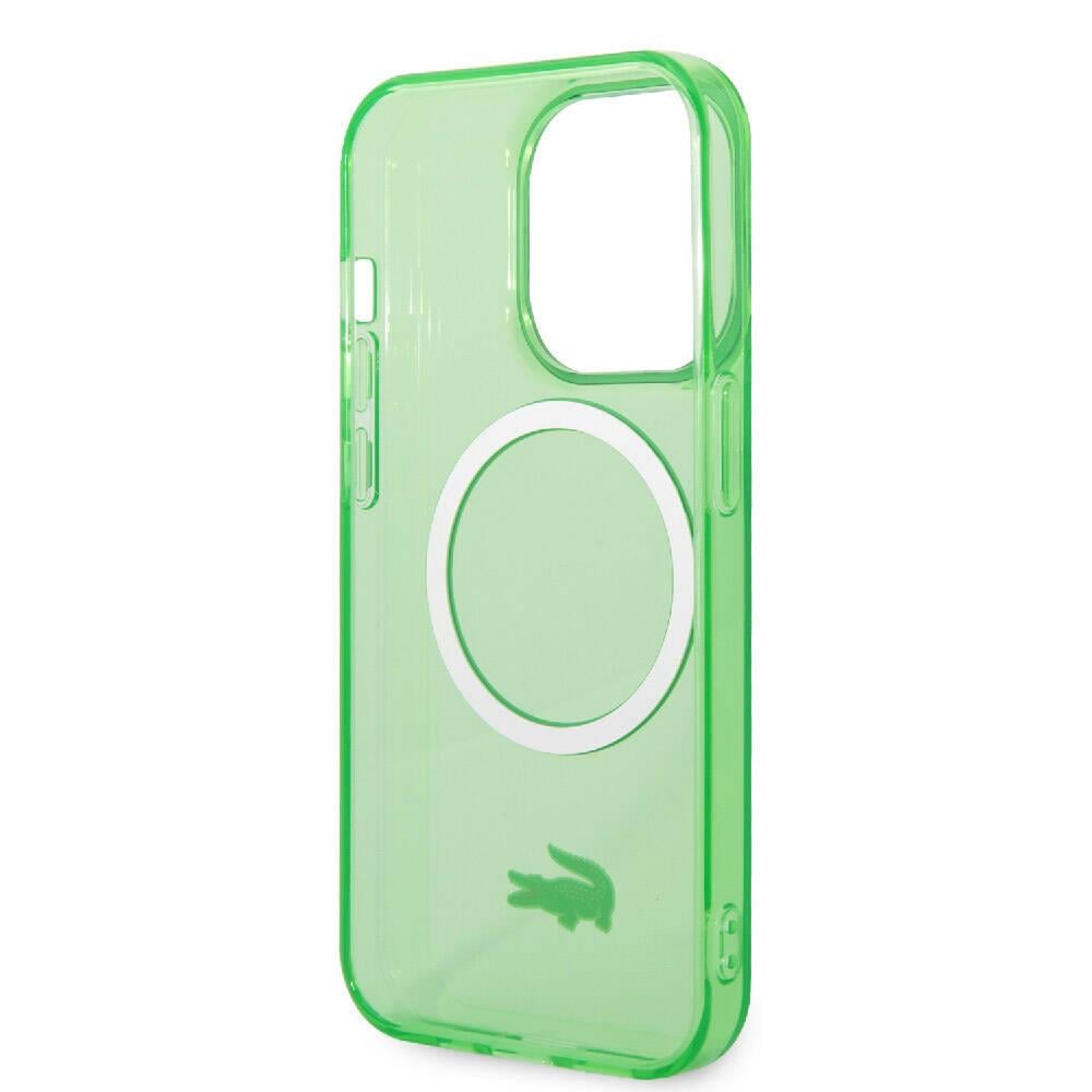 Apple iPhone 15 Pro Kılıf Lacoste Orjinal Lisanslı M-safe Şarj Özellikli Transparan Timsah Logo Baskılı Kapak