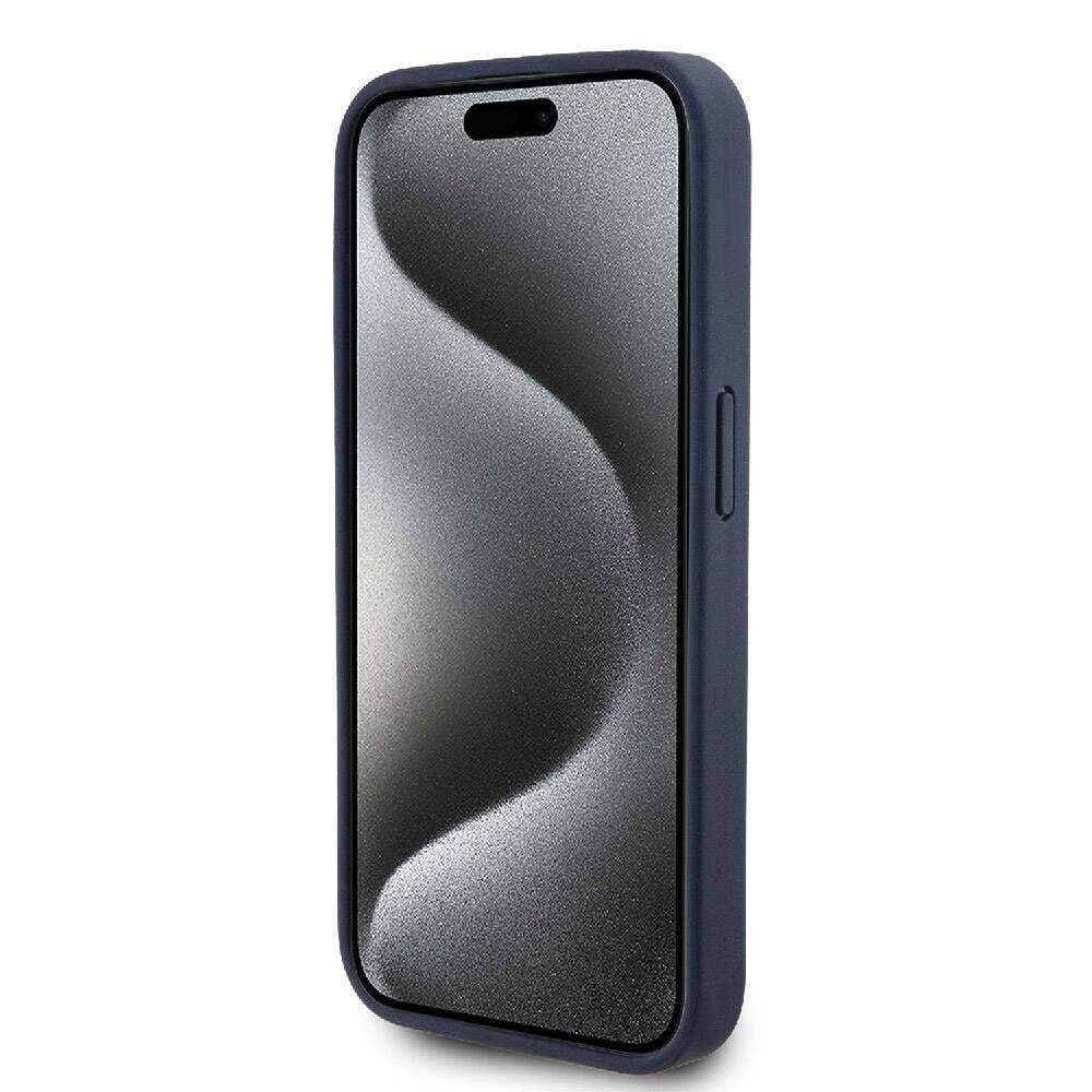 Apple iPhone 15 Pro Kılıf Lacoste Orjinal Lisanslı M-safe Şarj Özellikli PU Deri Görünümlü Karışık Monogram Desenli Kapak