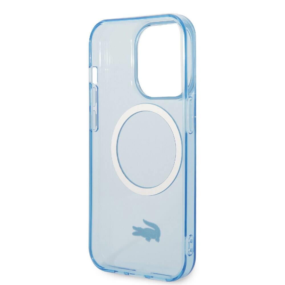 Apple iPhone 15 Pro Kılıf Lacoste Orjinal Lisanslı M-safe Şarj Özellikli Transparan Timsah Logo Baskılı Kapak