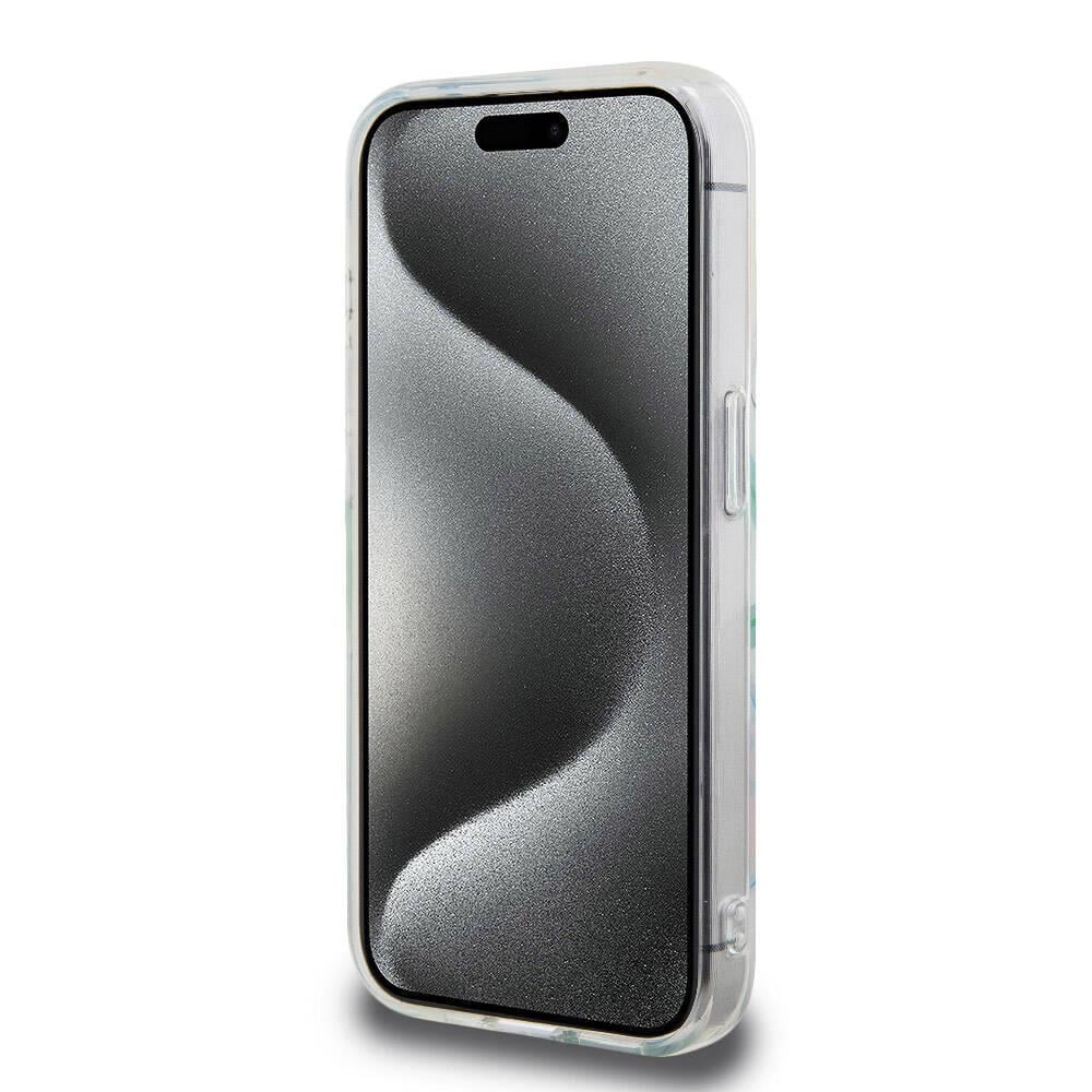 Apple iPhone 15 Pro Kılıf Lacoste Orjinal Lisanslı M-safe Şarj Özellikli Çift Katmanlı Yamalar Desenli Kapak
