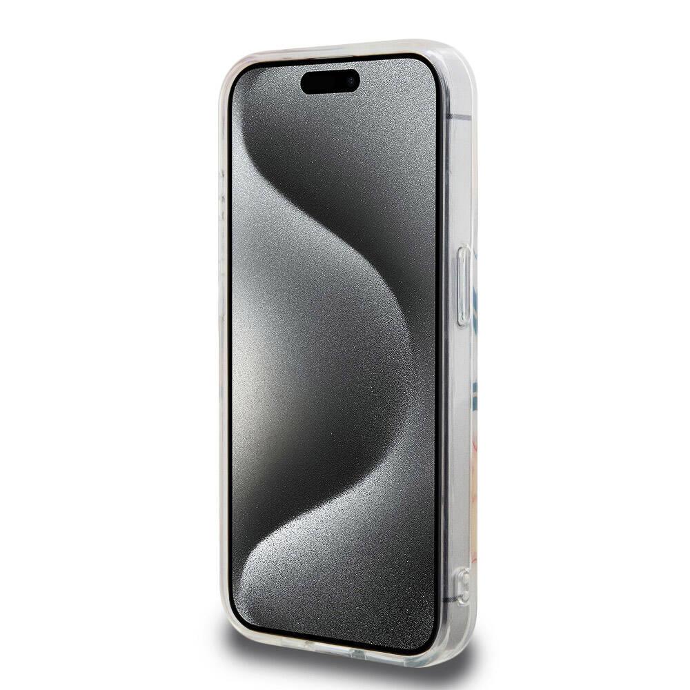 Apple iPhone 15 Pro Kılıf Lacoste Orjinal Lisanslı M-safe Şarj Özellikli Çift Katmanlı Yamalar Desenli Kapak