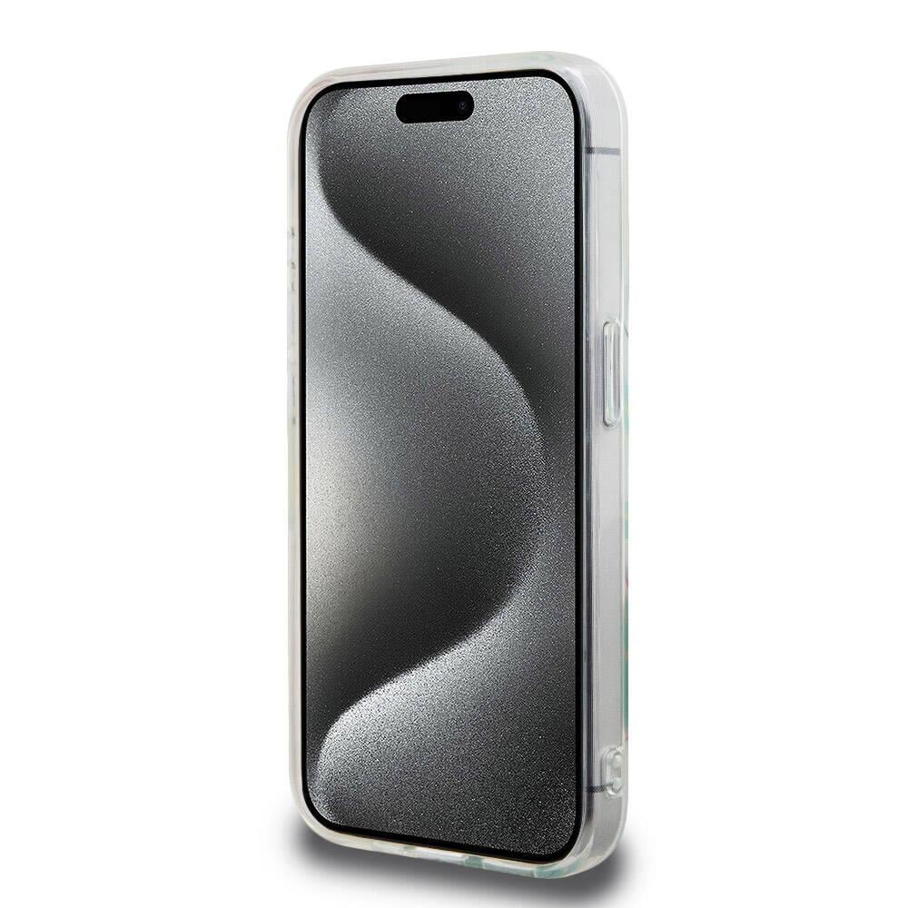 Apple iPhone 15 Pro Kılıf Lacoste Orjinal Lisanslı M-safe Şarj Özellikli Çift Katmanlı Yamalar Desenli Kapak